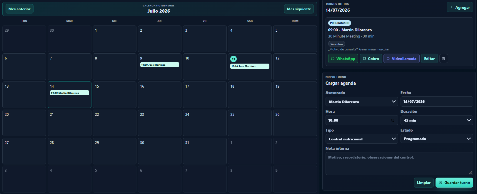 Calendario inteligente